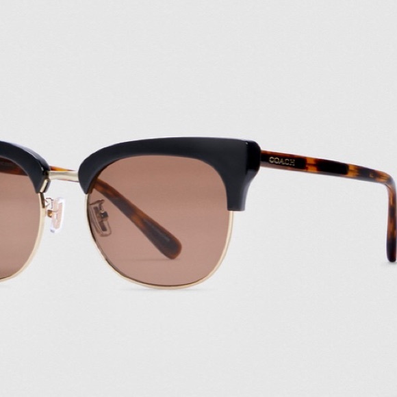 NWT Coach UV Black/tortoise 100% UV Coach case with microfiber/cloth - Picture 2 of 5